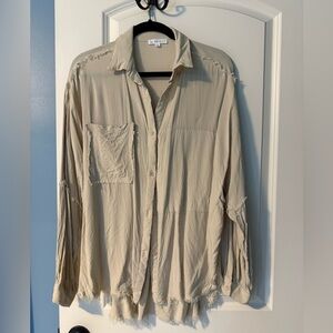Boutique brand cream button-up